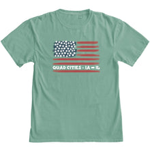 Load image into Gallery viewer, Quad Cities, American Flag t-shirt