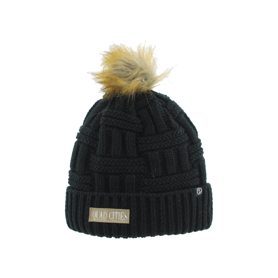 Quad Cities Fur Pom Beanie