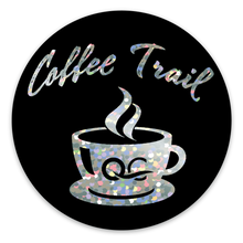 Load image into Gallery viewer, Glitter QC Coffee Trail Sticker