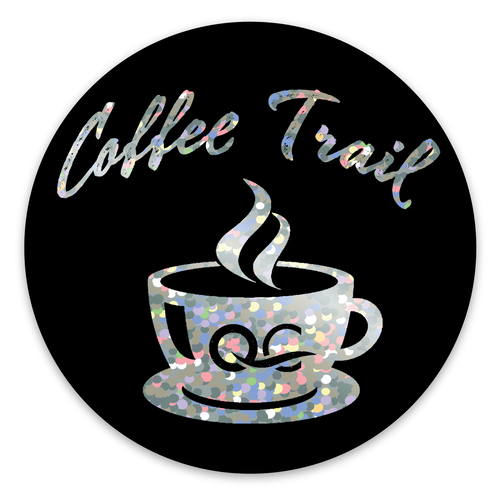 Glitter QC Coffee Trail Sticker