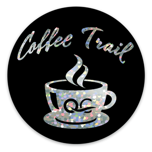 Glitter QC Coffee Trail Sticker