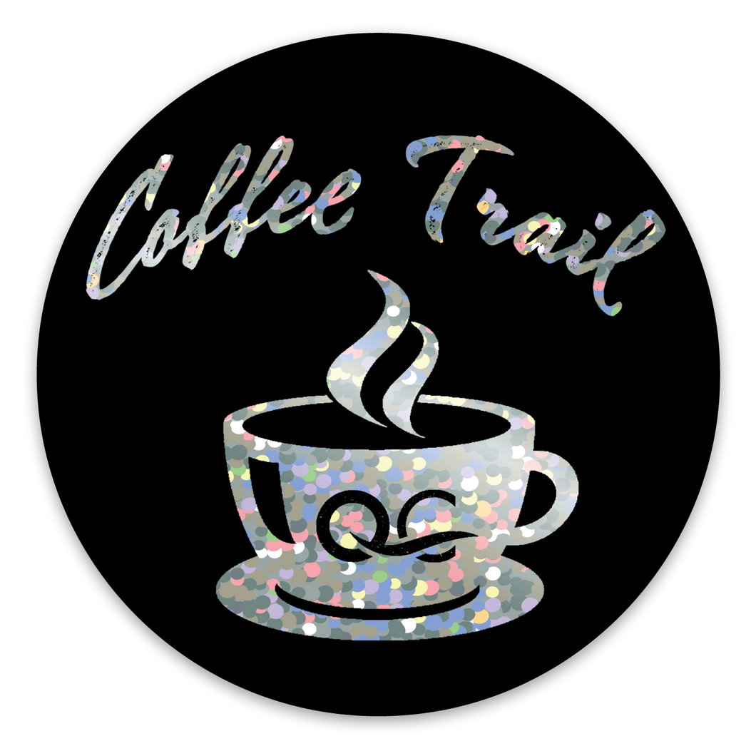 Glitter QC Coffee Trail Sticker