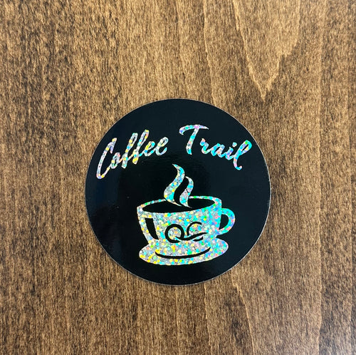 Glitter QC Coffee Trail Sticker