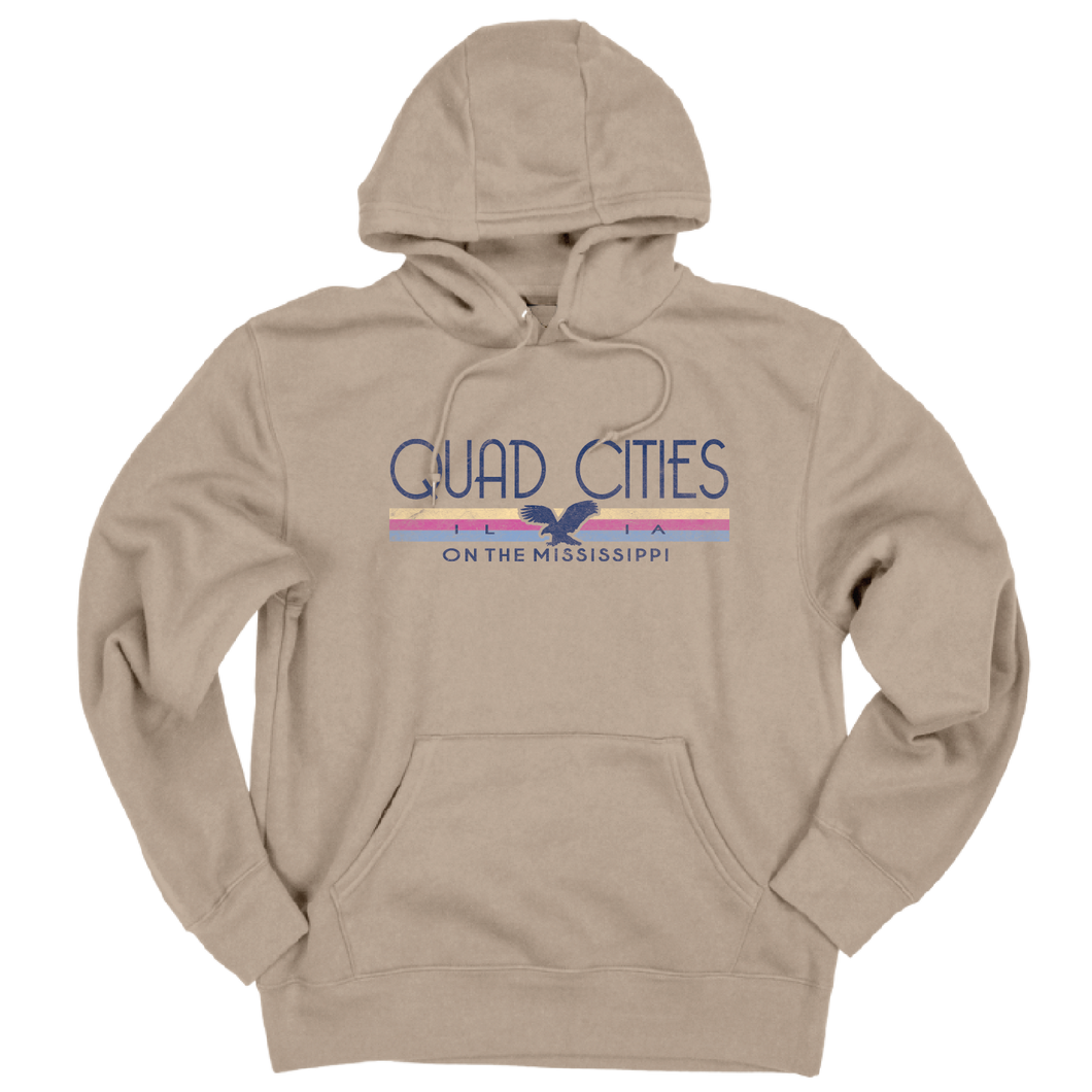 Hooded Quad Cities Eagle Sweatshirt