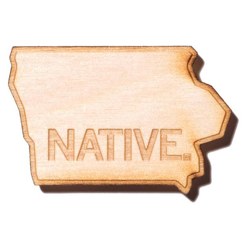 Raygun Wood Iowa Native Magnet